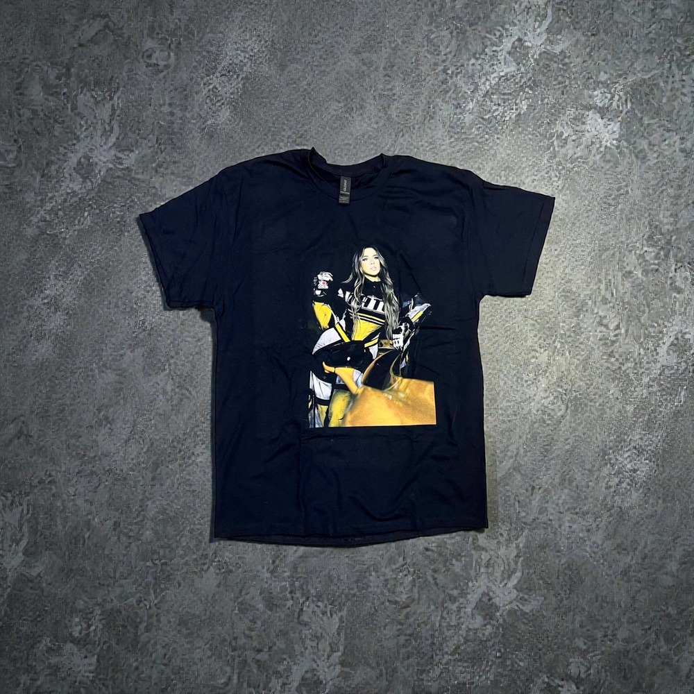 New Kaitlin Olson London‎ 2025 Golden Cotton Black T Shirt Size L